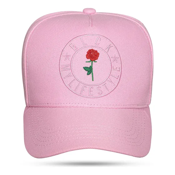 Bone Masculino Rosa Claro Blck Brasil My Life Snapback