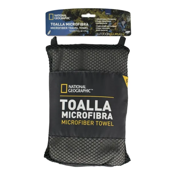 Toalla Microfibra Secado Fácil Gris S National Geographic