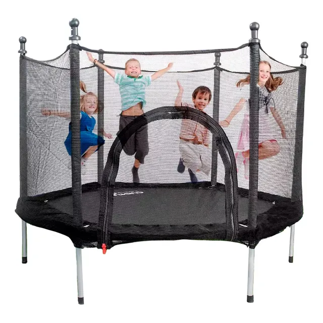 Trampolín Brincolín Tumbling Niños Infantil Red De Seguridad Lona De Salto Negro Cobertor De Resortes Negro