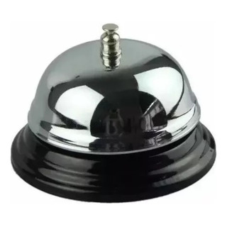 Campainha Sino De Mesa Cromada Balcão Kit 2 Peças Campainha Sino De Mesa Cromada Balcão Kit 2 Peças