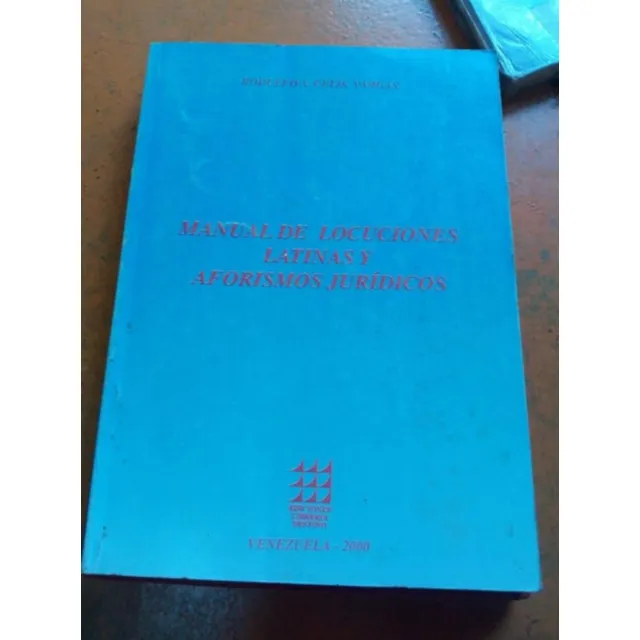 Manual De Locuciones Latinas Y Aforismojurídico, Vargas