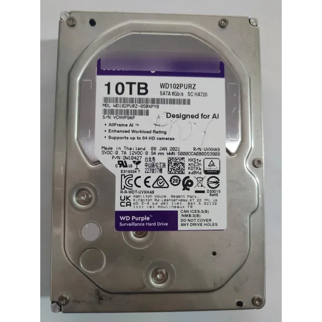 Disco Duro Interno Western Digital Wd Purple Wd102purz 10tb 