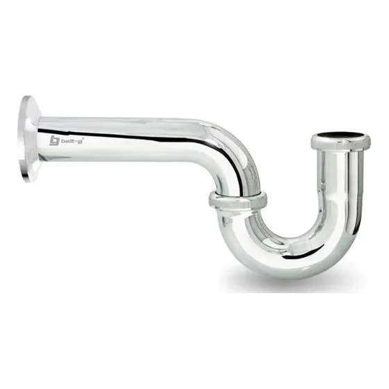 Sifón Metálico Cromado 1-1/4 Con Rosca Para Lavamanos Belt-g