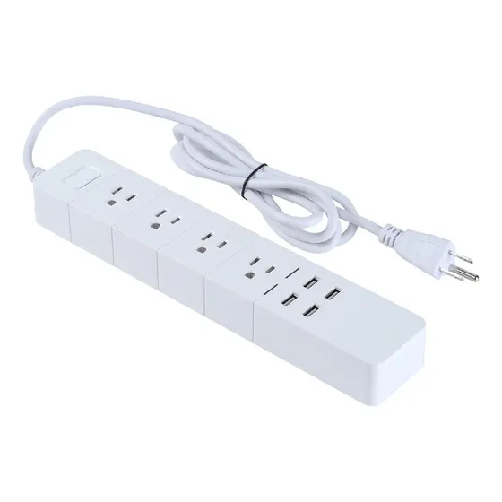 Barra Multicontacto Tecnolite Inteligente 4cont+4puertos Usb