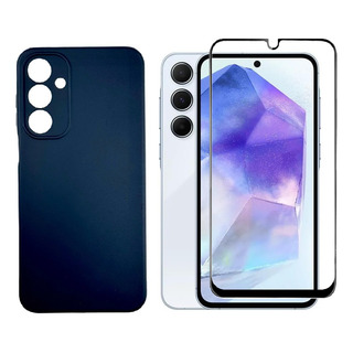 Case Capa Capinha Aveludada + Película 3d Para Samsung A16 Case Capa Capinha Aveludada + Película 3d Para Samsung A16