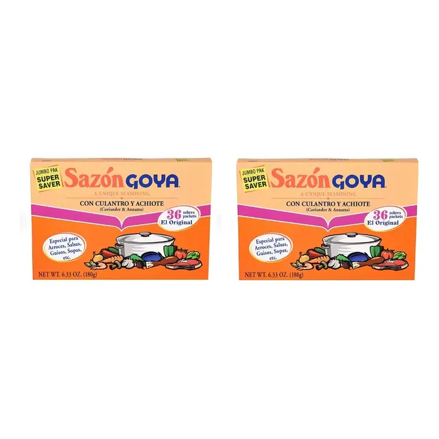 Pack 2 Sazonador Goya Cilantro Y Achiote 36 Sobres