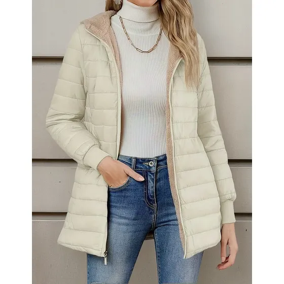 Parka De Invierno Impermeable Para Mujer Con Capucha