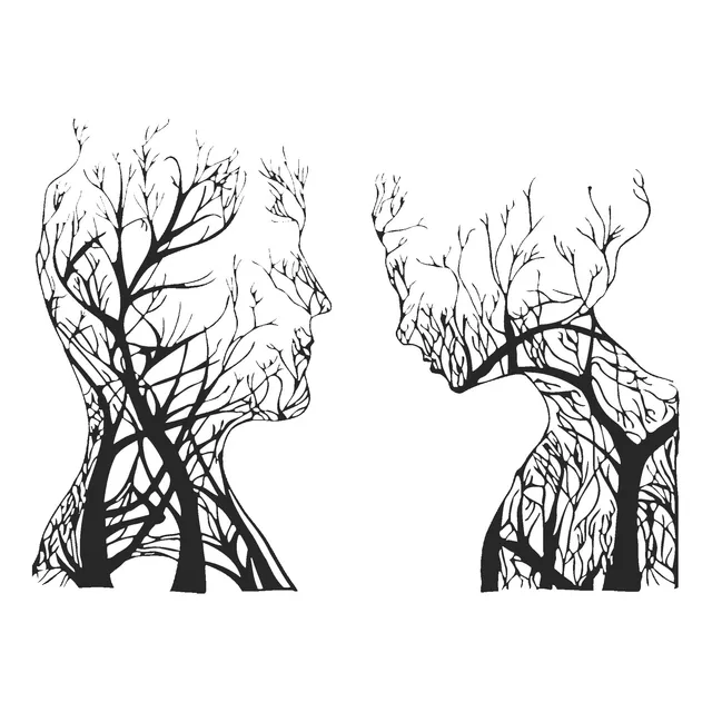 Cuadro Madera Calada 3mm Arbol Hombre Mujer 108x89cm