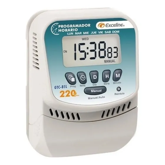 Progamador Horario Digital De Bornera 220vac Exceline