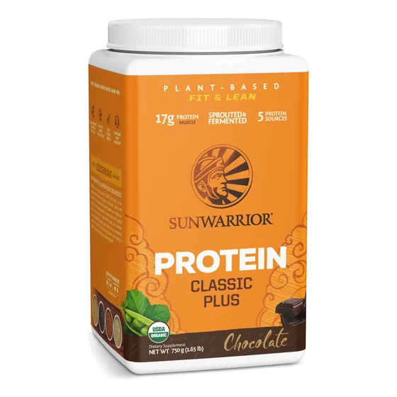 Chocolate Orgánico Classic Plus Sunwarrior, 750 Gr