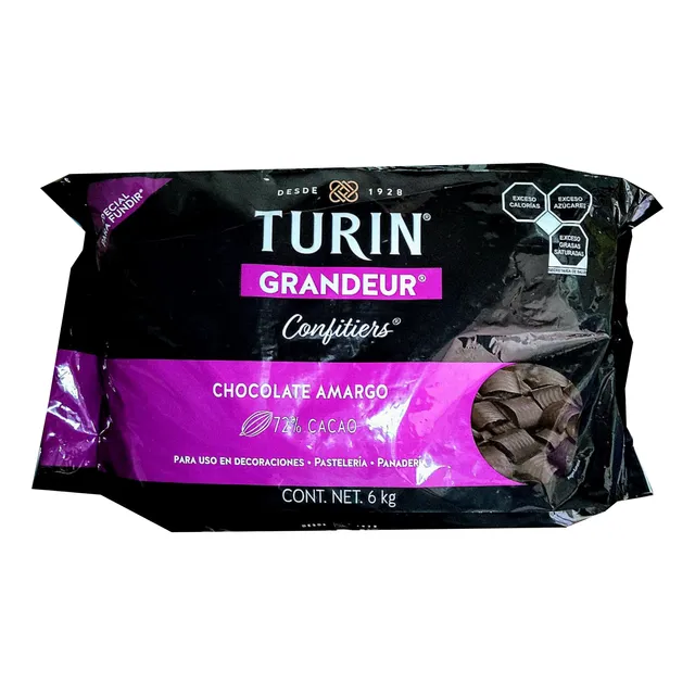 Chocolate Turin Amargo 70% Cacao Grandeur 1kg