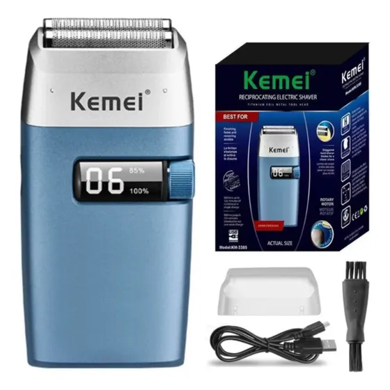 Shaver Kemei 3385 Máquina De Afeitar Recargable Original 