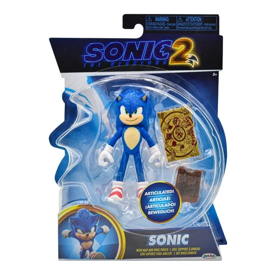 Sonic The Hedgehog 2 Sonic Con Mapa 9cm Jakks Pacific
