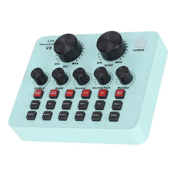 Interfaz De Sonido V8 Tarjeta De Audio Mezclador 5v 1a