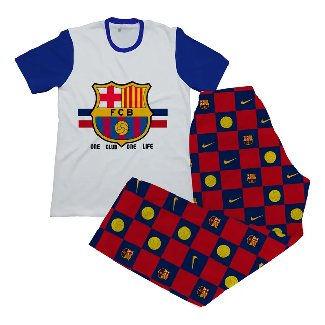 Pijama Niño Barcelona Fc Futbol Conjunto Pantalon