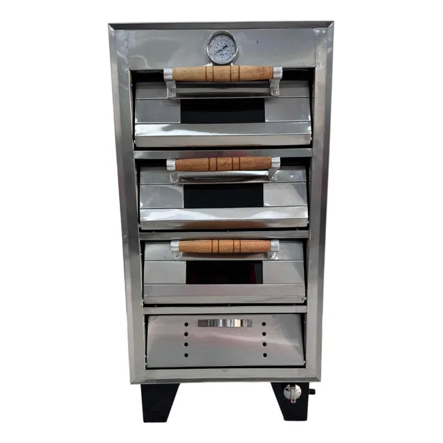 Horno Industrial De 3 Camaras A Gas Para Bandejas De 65*45