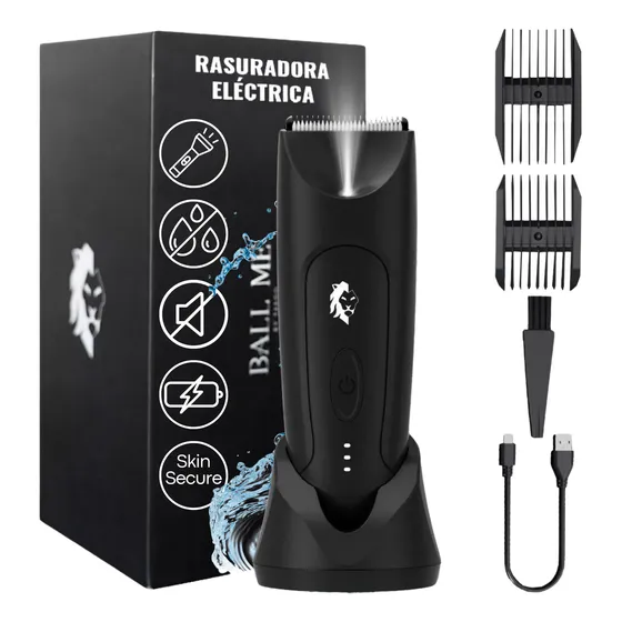 Afeitadora Eléctrica Ballme Negra Resistente Al Agua Premium
