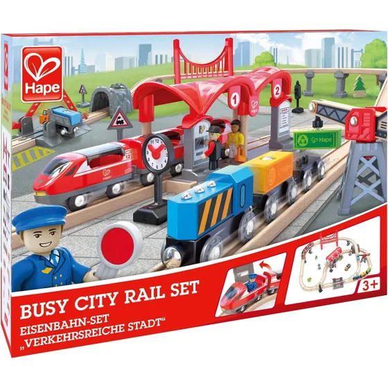 Busy City Train Rail Set Hape