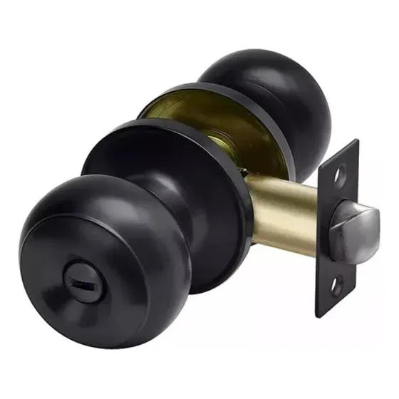 Cerradura De Pomo Negro Mate Gs