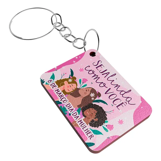 Kit 50 Lembrancinhas Chaveiro Mimo Especial Dia Das Mulheres