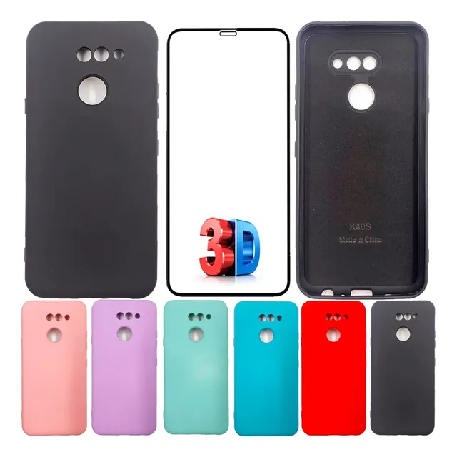 Kit Película 3d + Capa Silicone Veludo Compatível LG K40s