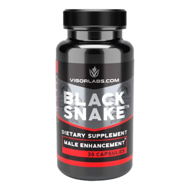 Black Snake De Vigor Labs - Cápsulas De Mejora Masculina (30