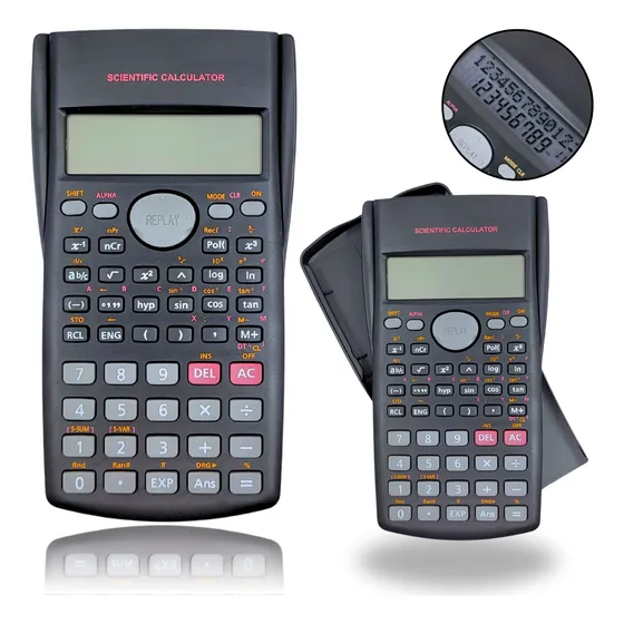 Calculadora Científica 240 Funções Com Capa Kk-82ms Bateria