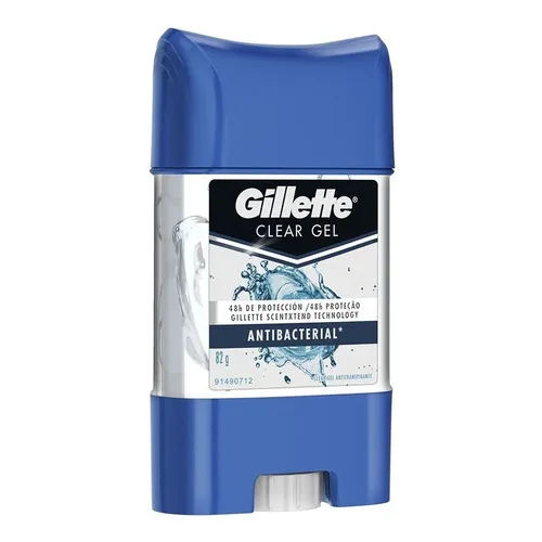 Antitranspirante Gillette Clear Gel Antibacterial 82 G Fragancia Algodón