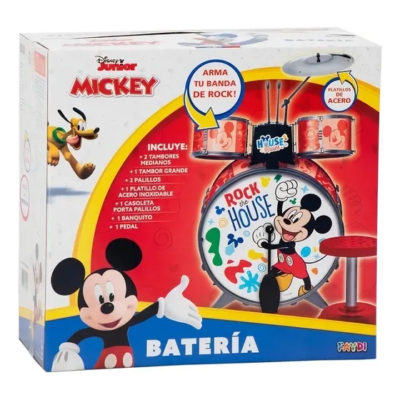 Bateria Mickey Mouse Faydi Color Roja