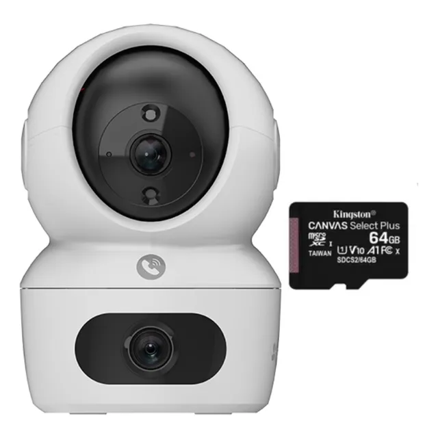 Camara Ip Wifi Ezviz 4mp 2k Motorizada Color + Memoria 64gb