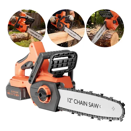 Moto Serra Elétrica 950w 12 Polegadas Com Duas Baterias 21v Laranja 127/220v