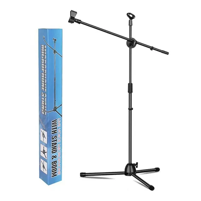 Base Atril Para Micrófono Stand Con Boom