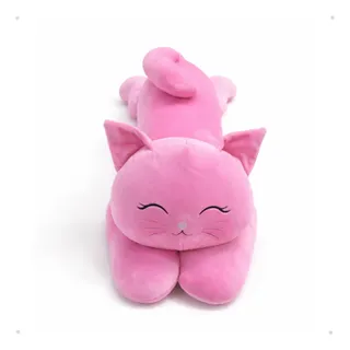 Gato De Pelúcia Gigante Grande Super Macio Infantil Rosa