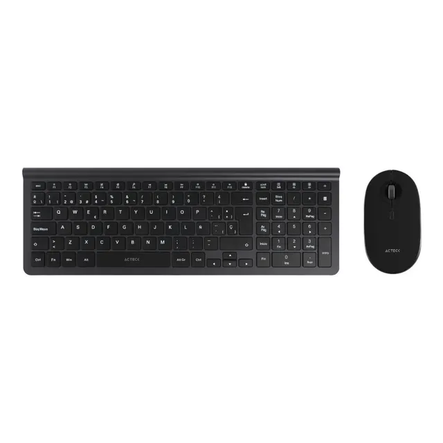 Combo Multidispositivo 2 En 1 Teclado + Mouse 2.4ghz Mk675 Color del teclado Negro