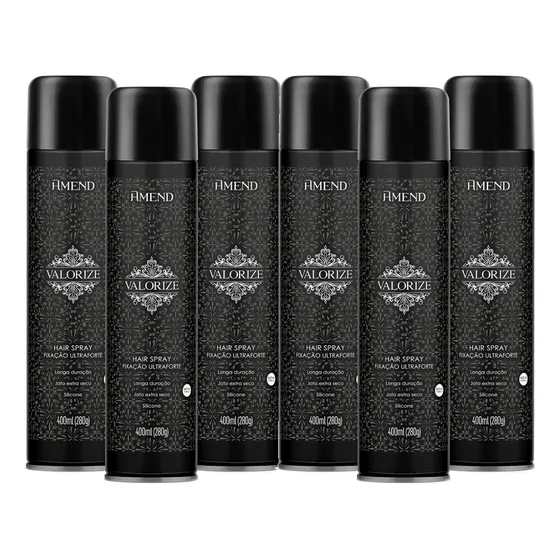 Amend Hair Sprai Valorize Kit Com 6 Jato Seco Envio Hoje