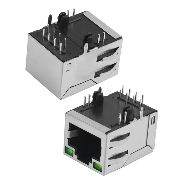 Conector Rj45 P/ Pci + Led - Fêmea - Pacote Com 10 Unidades