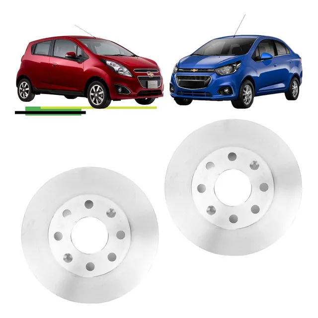 Par De Discos Freno Delanteros Chevrolet Spark Gt 2010-2024
