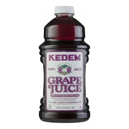 Jugo Uva Kedem Kosher Natural Botella 1.89 Lts Sin Gluten Pocas Calorías Sin Aditivos Dietético Aprobado American Heart Saludable Refrescante Para Bodas Pesaj Kiddush Havdala Bar Bat Mitzvá Bris