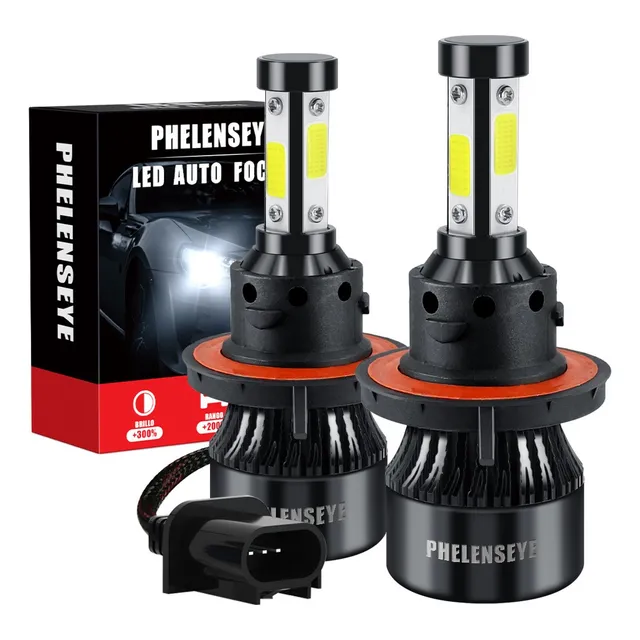 Kit De Faros Delanteros De 4 Lados 9007 H4 Led Rayo H13 9004