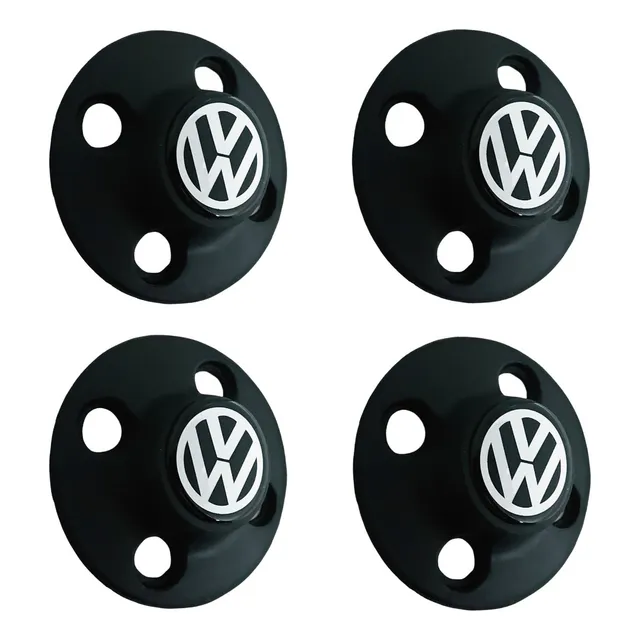 4 Tapones Rines 4/100 Vw Golf Jetta Pointer Caribe Gol Cromo