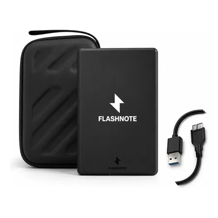 Disco Duro Externo Flashnote 500gb Usb 3.0 + Funda Antigolpes Compatible Con Pc Notebook Mac Macbook Ps2 Ps3 Ps4 Xbox One Smart Tv Nintendo Consolas Hdd Color Negro