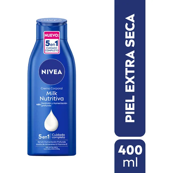 Crema Corporal Nivea Milk Nutritiva Piel Extra Seca 400ml