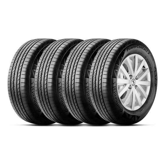 Kit 4 Pneu Continental Aro 16 205/60r16 92h Powercontact 2 