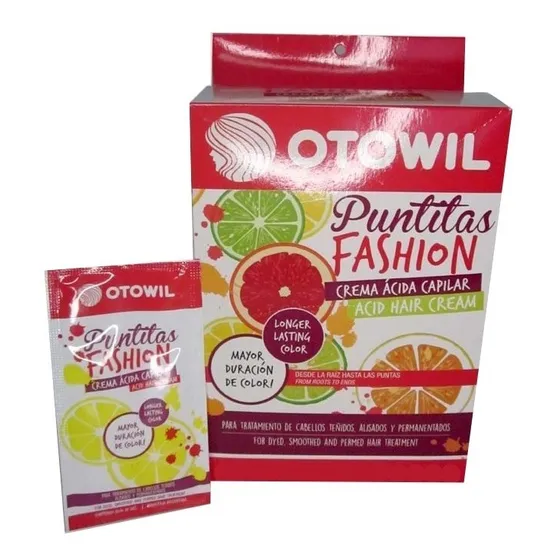 Tratamiento Capilar Puntitas Fashion Crema Acida Otowil X 24