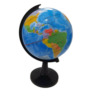 Globo Terráqueo Político Globe 14.2 Cm Souvenir Base Negro Globo Azul Globo Terráqueo Político Globe 14.2 Cm Souvenir Base Negro Globo Azul