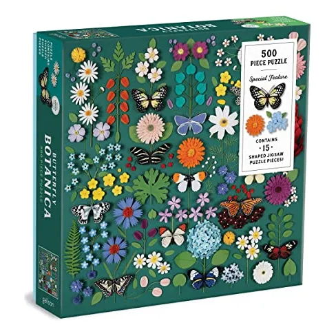Galison Mariposa Botanica Puzzle, 500 Piezas, 20 X 20 9704i