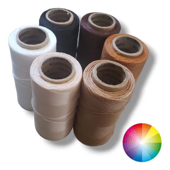 Kit 5 Tubos 335m Cada Fio Encerado Micro Macrame 0,5mm