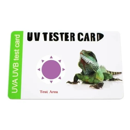 Cartão De Teste De Lâmpada Terrarios De Réptil Uvb Uv Raios