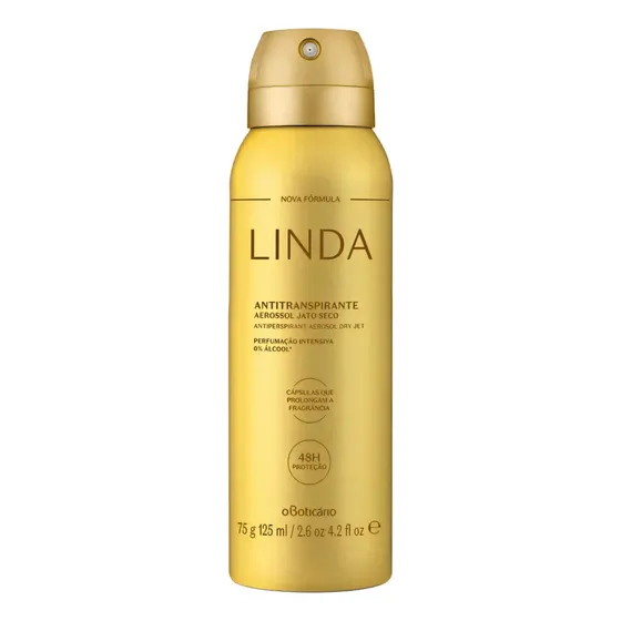 Desodorante Antitranspirante Aerossol Linda 75g/125ml