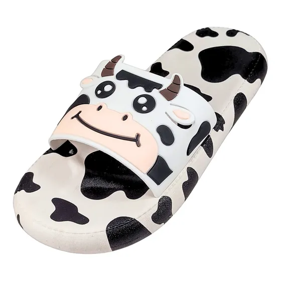 Pantuflas Chanclas Sandalias Vaca Antideslizante Moda Mujer